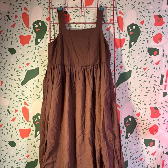 Grade & Gather Casual Midi Dress Chocolate - L - Picture 2 of 4